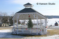 Center Harbor, NH - Gazebo with Christmas Tree